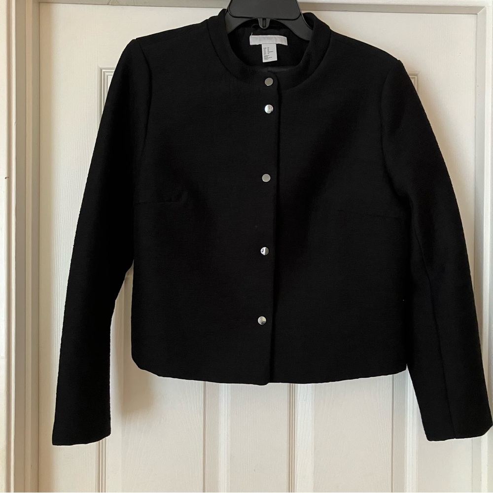 H&M Black Textured Jacket 12